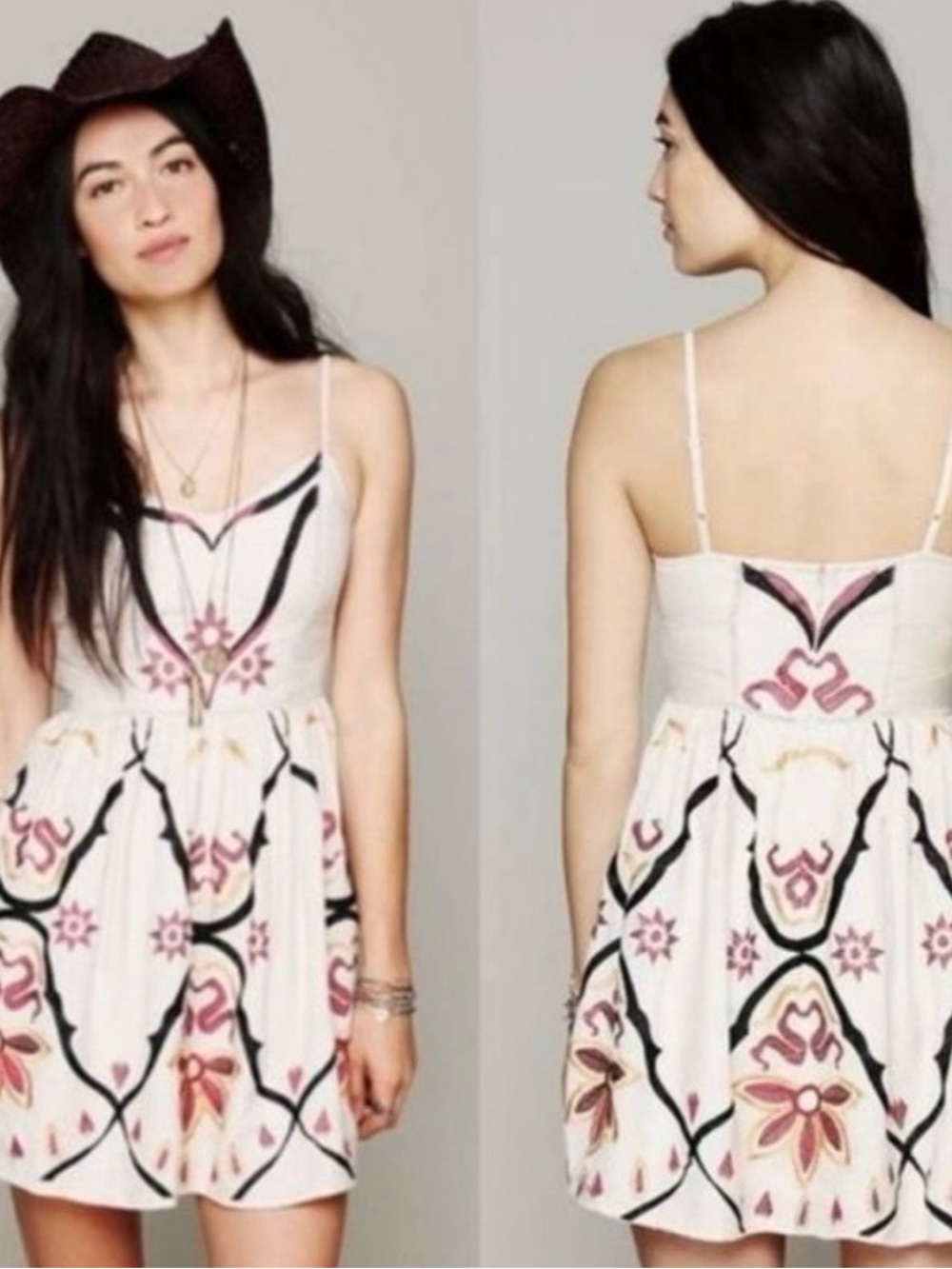 Free People Garden Party Embroidered Ivory Mini Dress 8